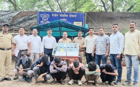 ऑनलाइन जुगार खेळवणारी टोळीचा पर्दाफाश, 6 जणांना मुद्द्यामाला सह  अटक,रावेर पोलिसांची कामगिरी