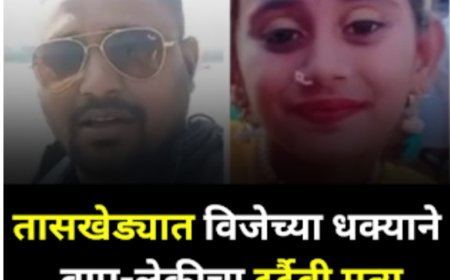 तासखेडा तालुका रावेर  येथील बाप लेकीचा विजेचा शॉक लागून दुर्दैवी मृत्यू