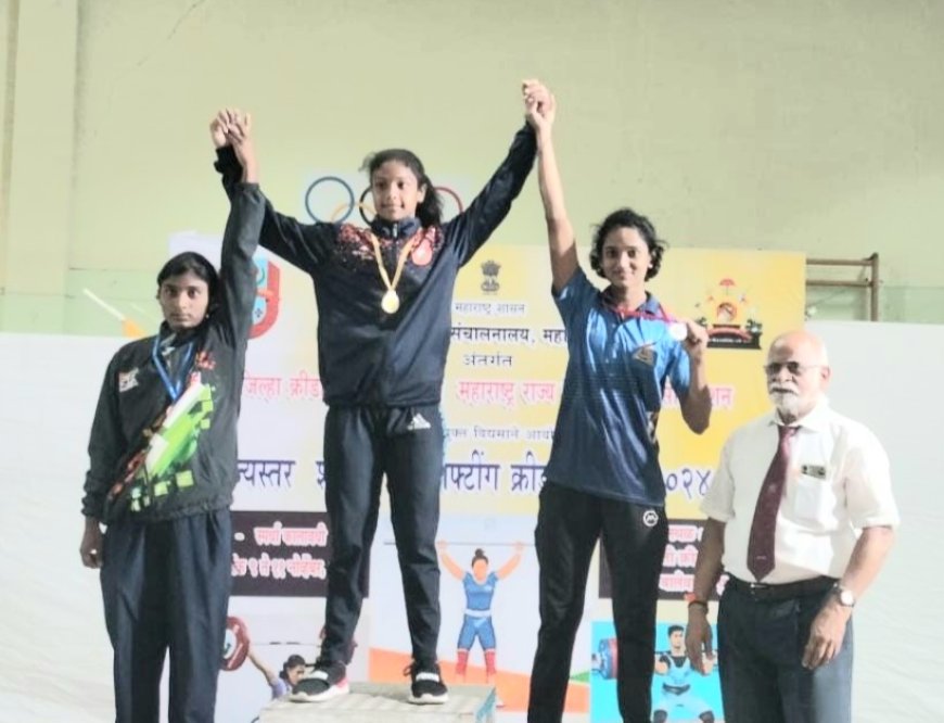 रावेरच्या सोनाली चौधरी चे पुणे येथील राज्यस्तरीय शालेय वेटलिफ्टिंग स्पर्धेत रौप्य पदक